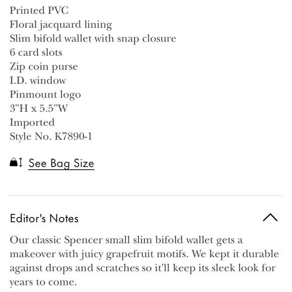 Last One! NWT Kate Spade Spencer Grapefruit Small Slim Bifold Wallet - Picture 2 of 3